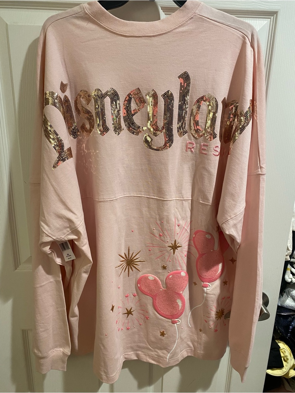 Disney Pink Sequin Disneyland Resort Sweatshirt